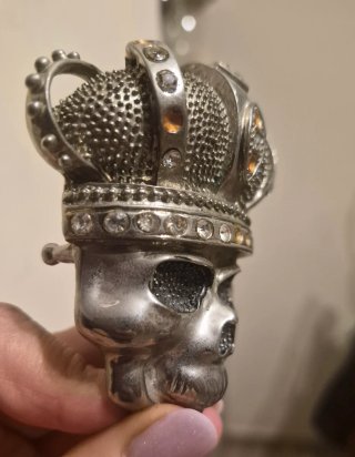 Hebilla Cinturón Calavera con Brillantes