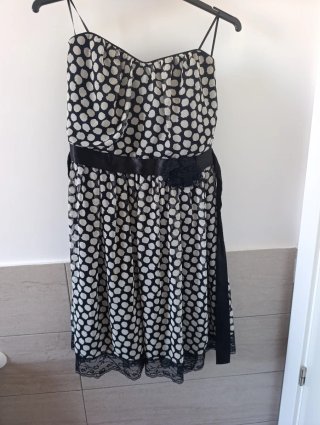 Vestido fiesta corto lunares Talla L