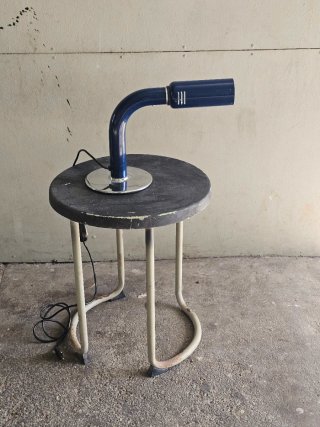 Lampada vintage Gulp blu in metallo
