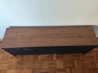 Mueble TV IKEA FJALLBO negro/madera