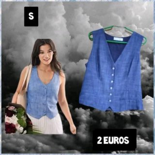 Chaleco azul talla S
