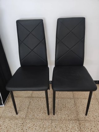 Set di 2 sedie nere moderne