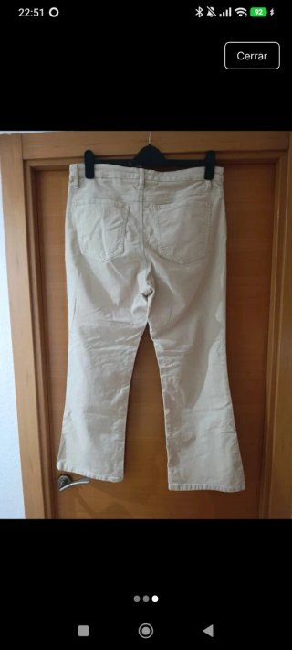 Pantalón pana beige MNG Talla XXL