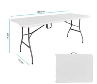 Mesa plegable camping 180x74 cm