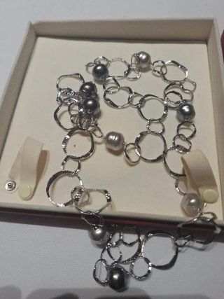 Collar Plata Perlas Barrocas Majorica