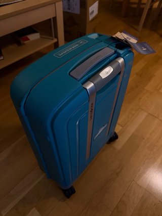 Maleta de mano Samsonite azul turquesa NUEVA