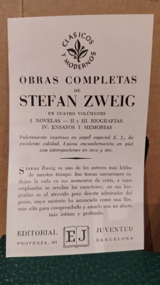 OBRAS COMPLETAS  (STEFAN.ZWEIG )