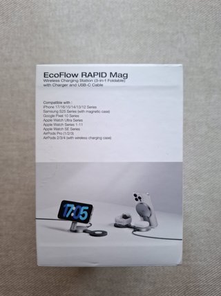 EcoFlow RAPID Mag Stazione Ricarica 25W Qi2