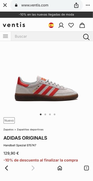 Zapatillas Adidas Spezial Beige/Rojo