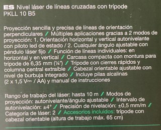 Nivel láser Parkside con trípode