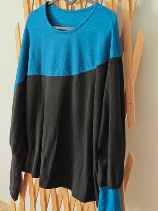 Jersey bicolor manga larga