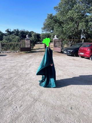 Vestido Medieval Cortesana Terciopelo Verde