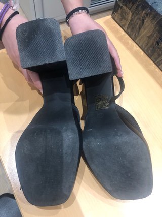 Zapatos de fiesta negros tacón cuadrado