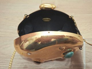 Bolso Joya Zara Clutch Dorado Piedras