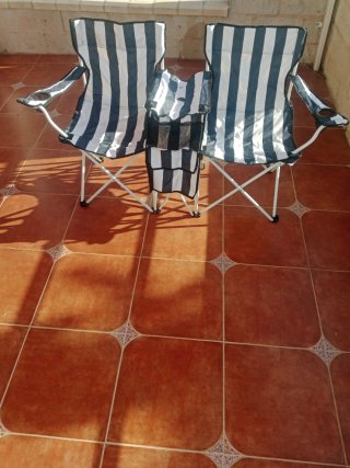 Silla doble camping/playa con sombrilla
