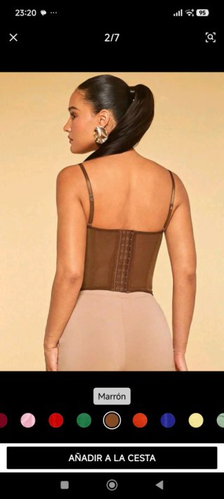 Top bustier de tirantes unicolor