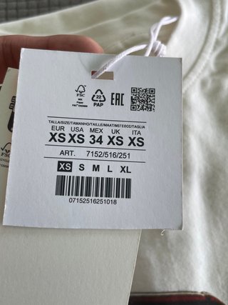 Pull&Bear Talla XS Blanca Coche Estampado HONDA