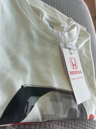 Pull&Bear Talla XS Blanca Coche Estampado HONDA