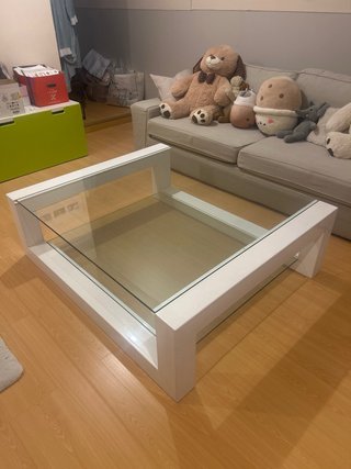 Mesa de centro diseño cristal y metal