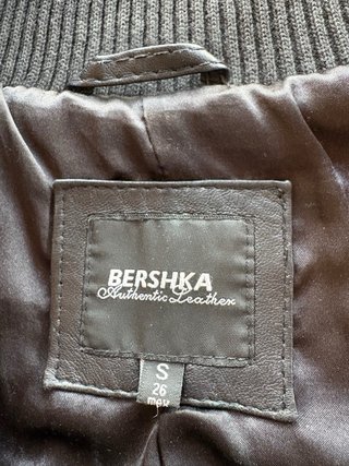 Cazadora de piel Bershka
