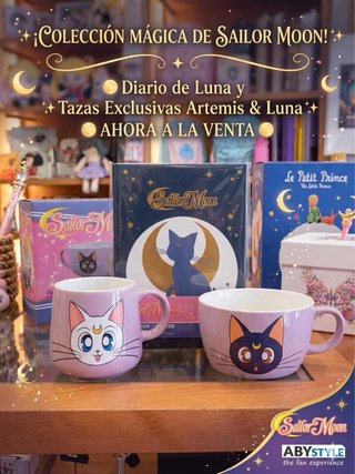 Set de Taza y bol + Figuras + Libreta Sailor Moon