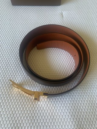 Cintura Loewe in pelle marrone da uomo