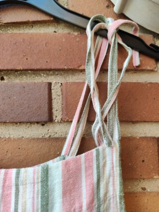 Mono Lino Verano Talla M Rayas Rosas