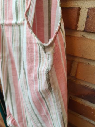 Mono Lino Verano Talla M Rayas Rosas