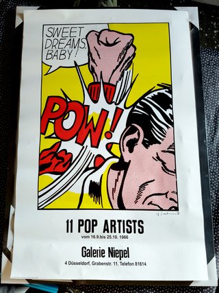 Cartel Roy Lichtenstein 11 Pop Artists 1966