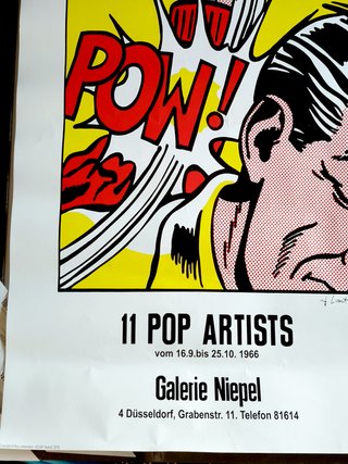 Cartel Roy Lichtenstein 11 Pop Artists 1966