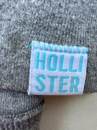 Chaqueta Hollister Gris con Cremallera