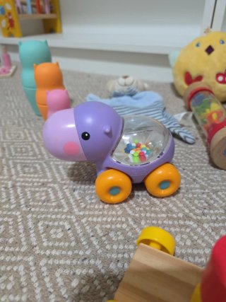 Lote Juguetes Bebé Peluches y Tren Madera