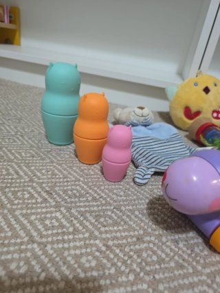 Lote Juguetes Bebé Peluches y Tren Madera