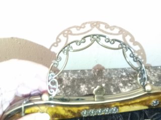 Bolso vintage terciopelo flores
