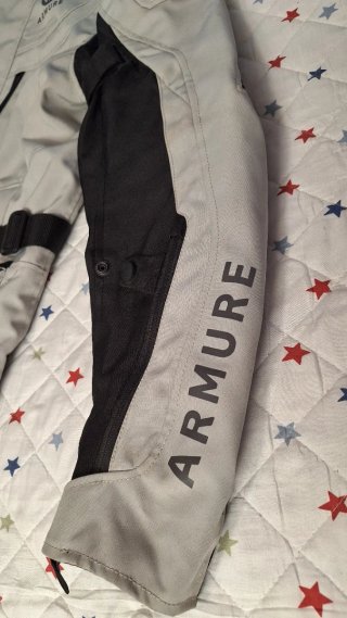 Chaqueta Moto Armure Gris / Negro / Rojo