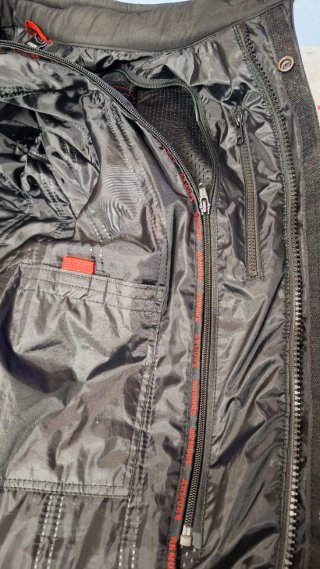 Chaqueta Moto Armure Gris / Negro / Rojo