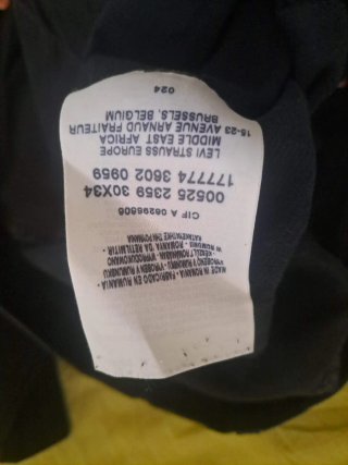 Levis Pana .Pantalon Negro 30x34.