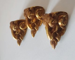 3 CARNEROS DE BRONCE EMBELLECEDORES