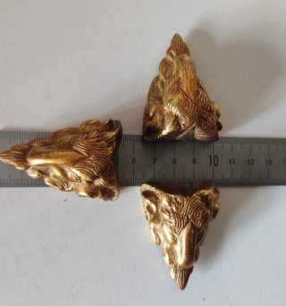 3 CARNEROS DE BRONCE EMBELLECEDORES