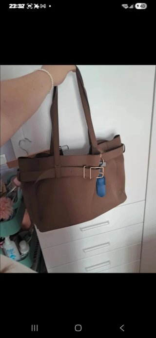 Bolso de mano marrón