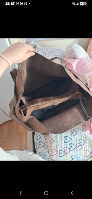 Bolso de mano marrón