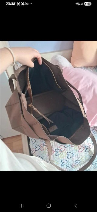 Bolso de mano marrón