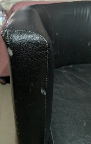 Sillón Negro Ikea Cuero Sintético