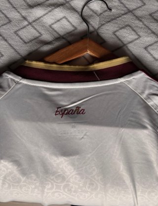 Camiseta Adidas España Fútbol Blanca Dorada