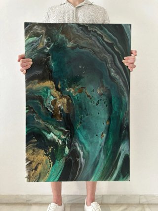 Arte Fluido Mármol Jade Estelar
