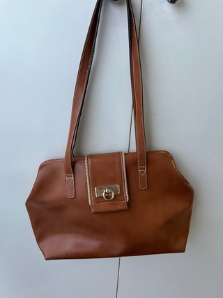 Bolso vintage piel marrón