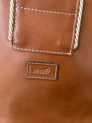Bolso vintage piel marrón