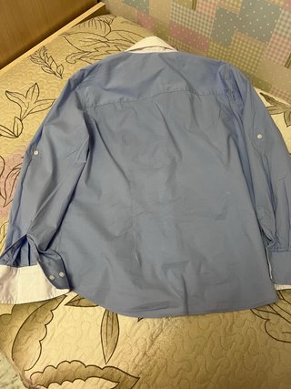 Camisa British Cotton Talla 44 Azul