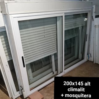 Ventana aluminio corredera 200x145