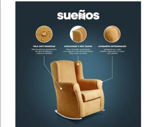 Sillón de lactancia rosa